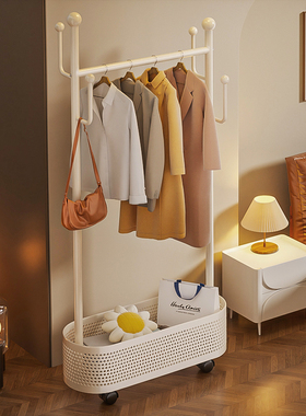 日本衣架落地卧室挂衣架家用室内轻奢晾衣服置物架房间简易衣帽架