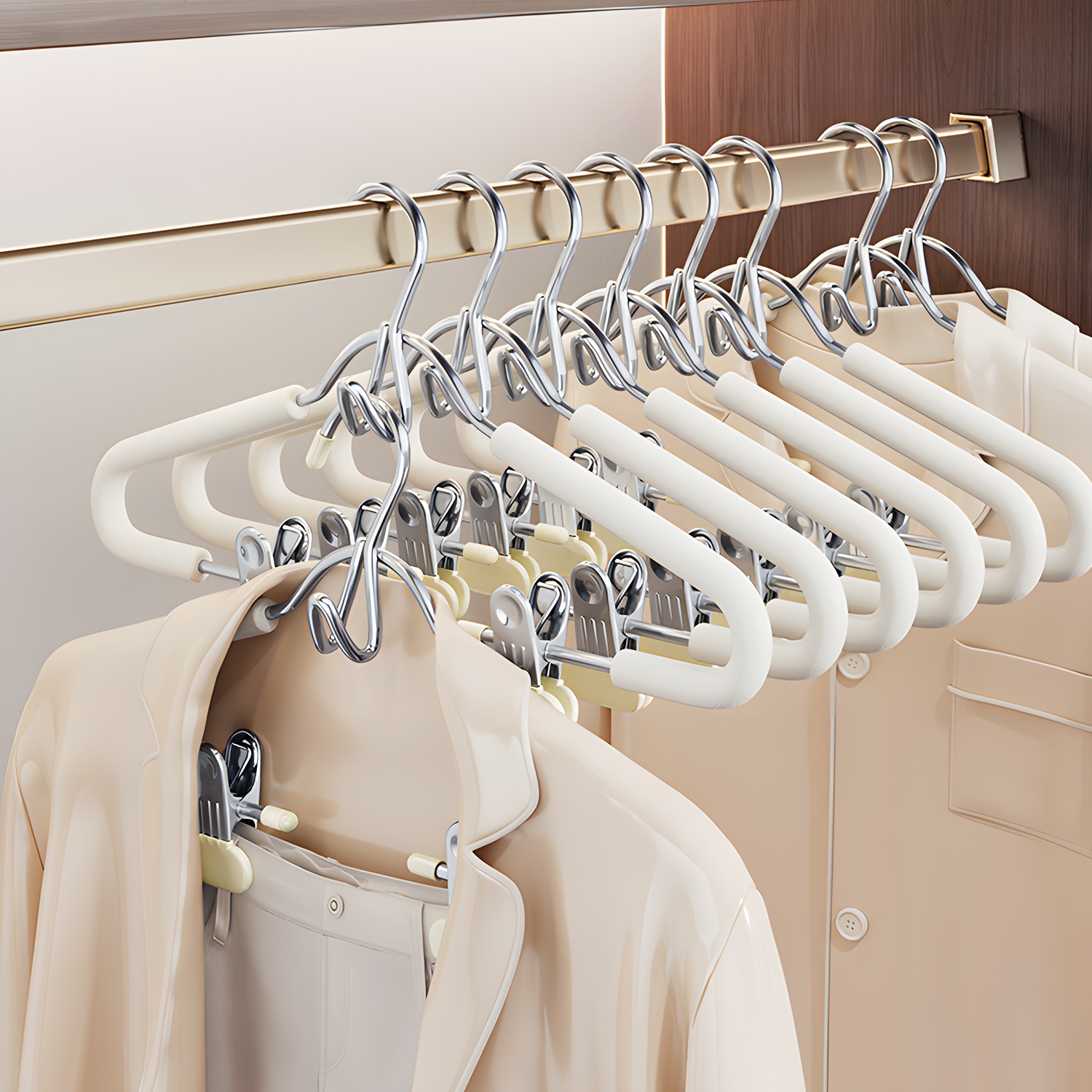 日本连体套装衣架家用挂衣宿舍