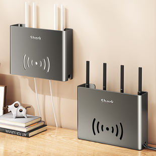 日本无线路由器隐藏收纳盒免打孔壁挂式客厅墙上挂架放wifi置物架