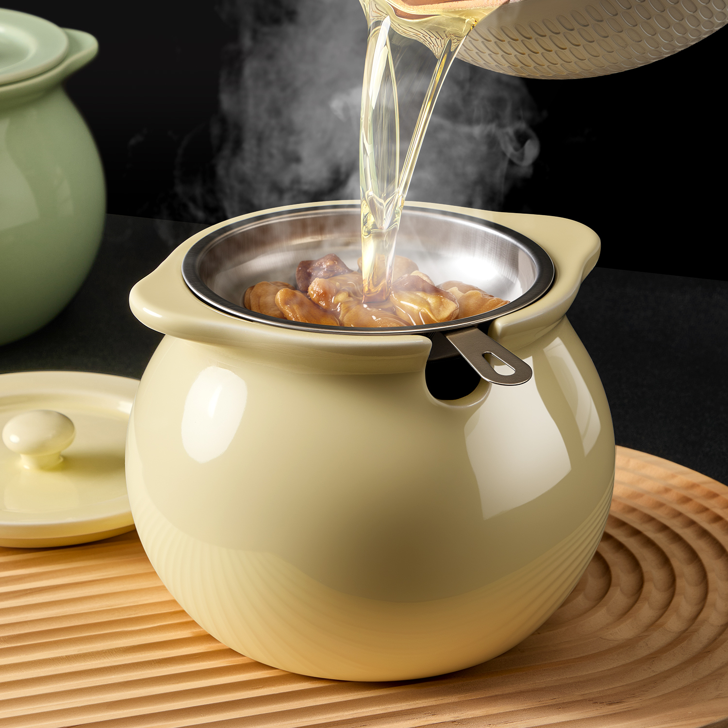 厨房家用猪油罐陶瓷耐高温食品级