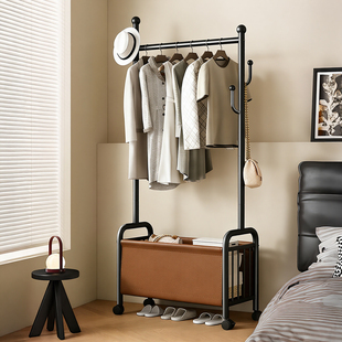 日本衣架卧室落地晾衣架家用挂衣2025新款室内简易加粗加厚衣帽架