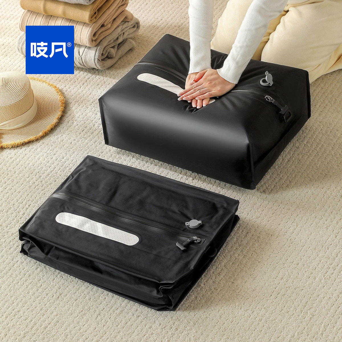 日本真空压缩袋旅行收纳包防水行李箱专用抽气羽绒服衣物收纳袋子