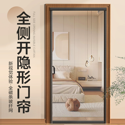 2025新款入户门防蚊门帘高档家用夏季磁性自吸窗纱网全磁条免打孔