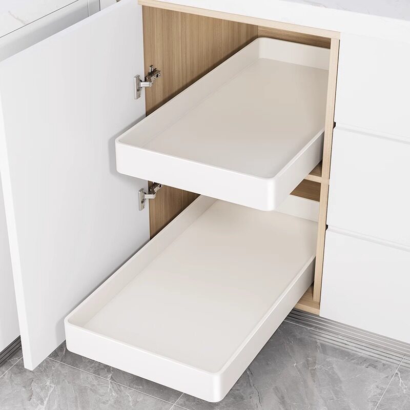 日本多功能厨房抽拉式置物架下水槽拉篮橱柜内调料碗碟超深收纳盒