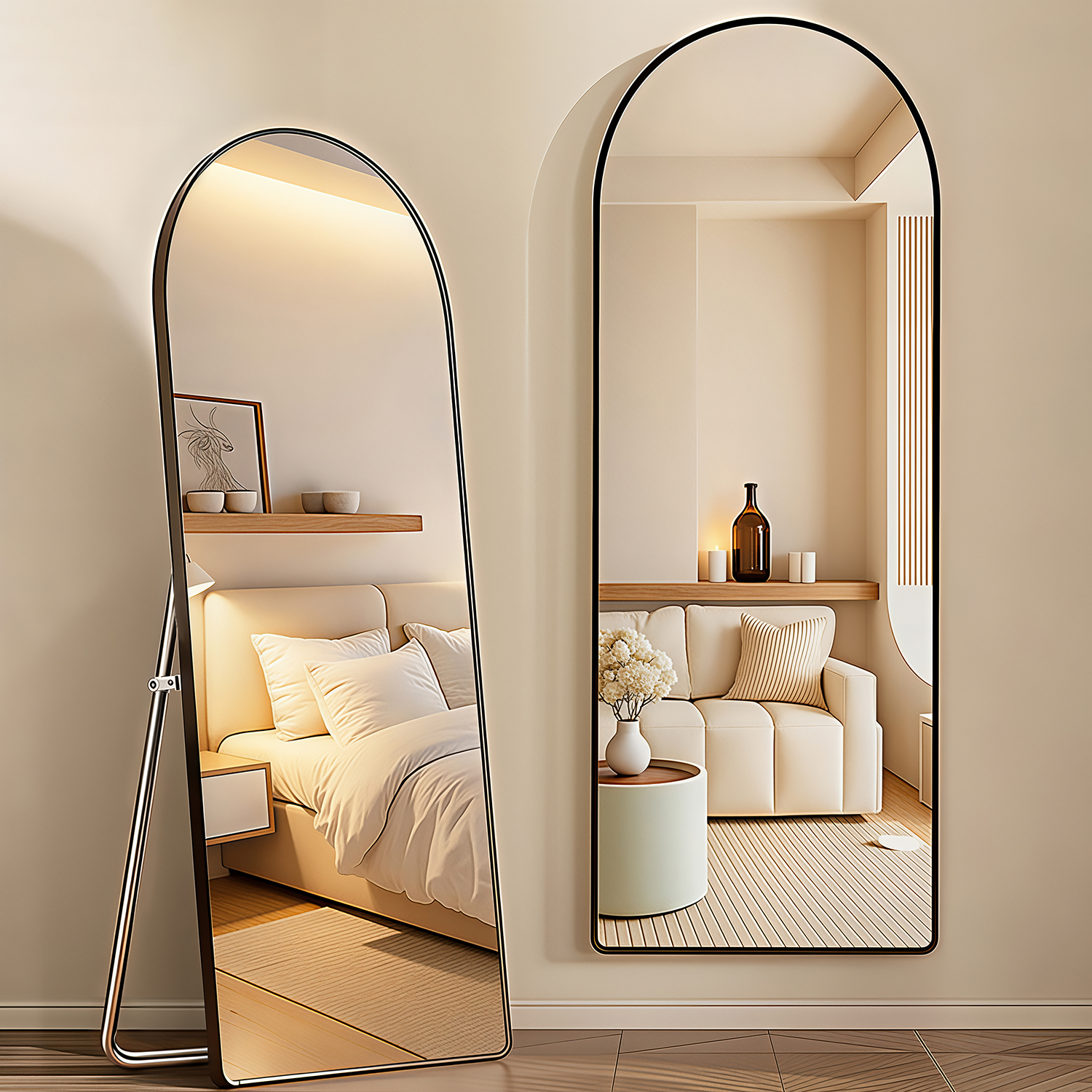 日本全身镜落地镜家用简约穿衣镜