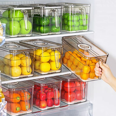 [日本冰箱收纳盒分隔保鲜盒食品级厨房蔬菜鸡蛋冷藏整理神器整理架]