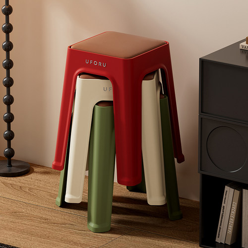 日本软包塑料凳子防滑椅子