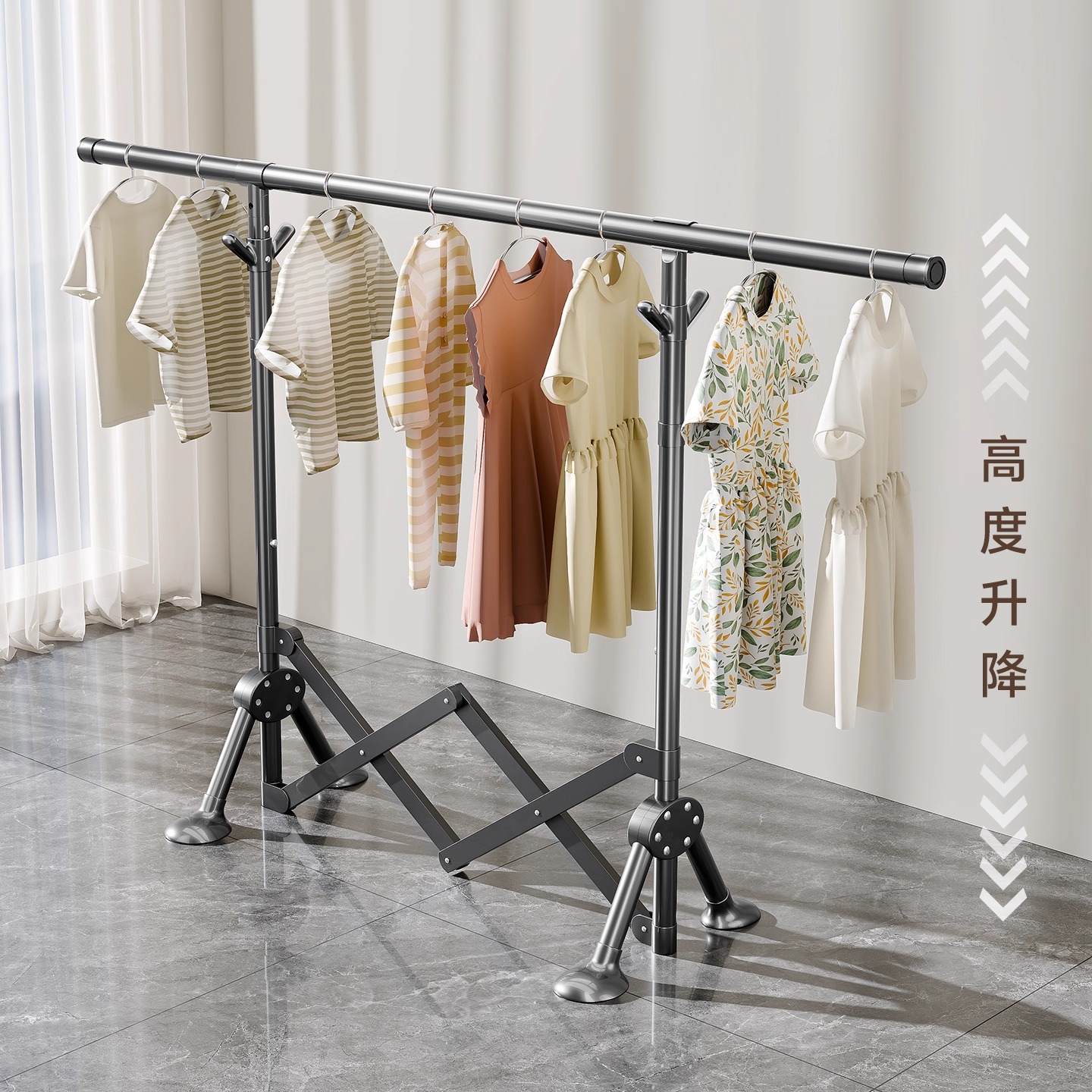 日本2025新款折叠落地晾衣架