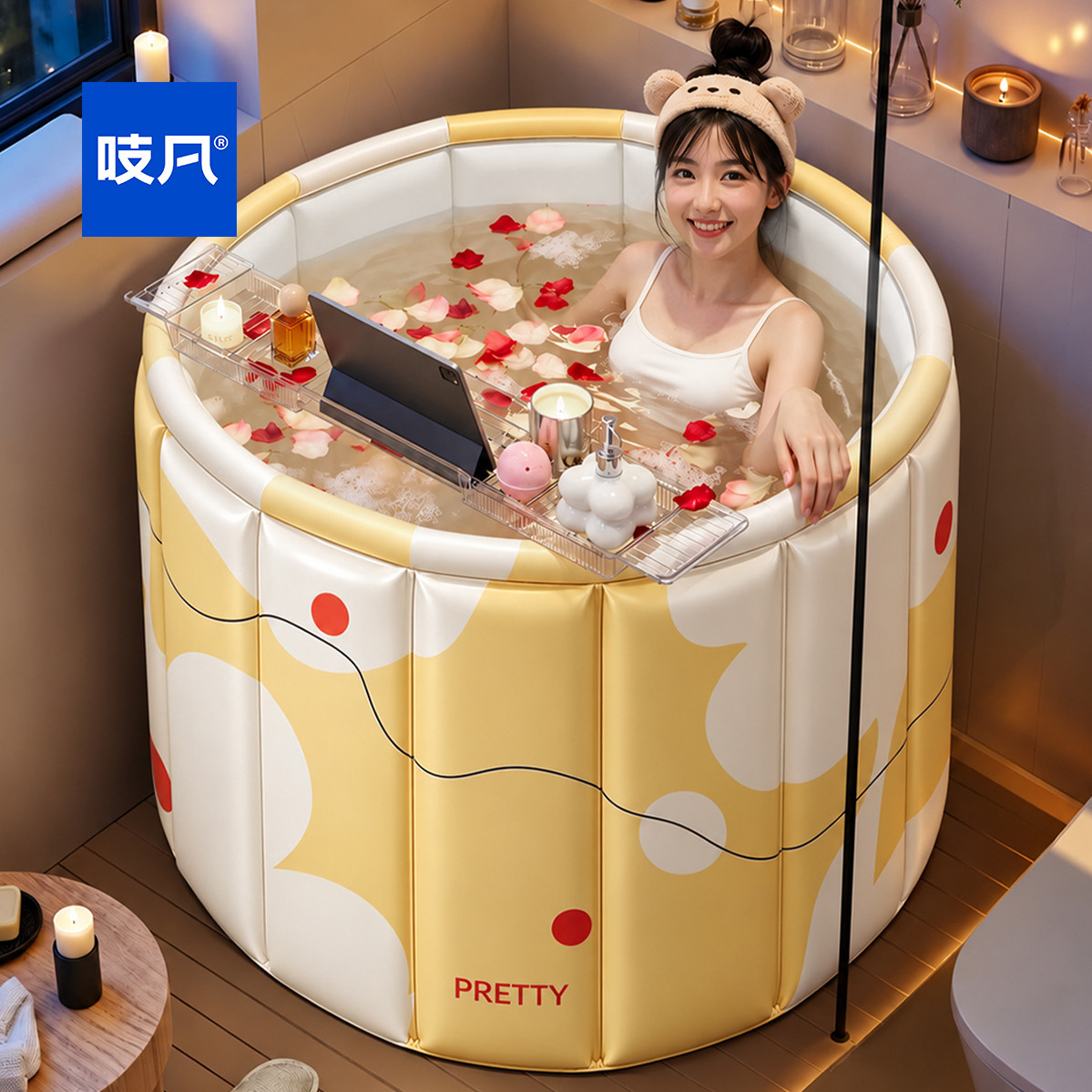 日本汗蒸桶泡澡桶折叠大人