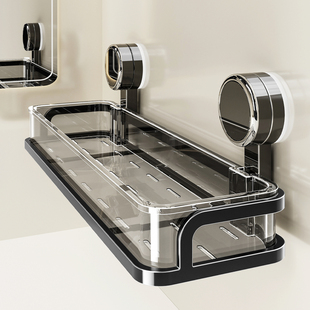 日本卫生间吸盘置物架墙上免打孔收纳盒浴室厕所收纳架壁挂式架子