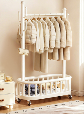 日本衣架落地卧室挂衣架家用室内轻奢晾衣服置物架房间简易衣帽架