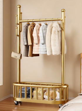 日本衣架落地卧室挂衣架家用室内轻奢晾衣服置物架房间简易衣帽架