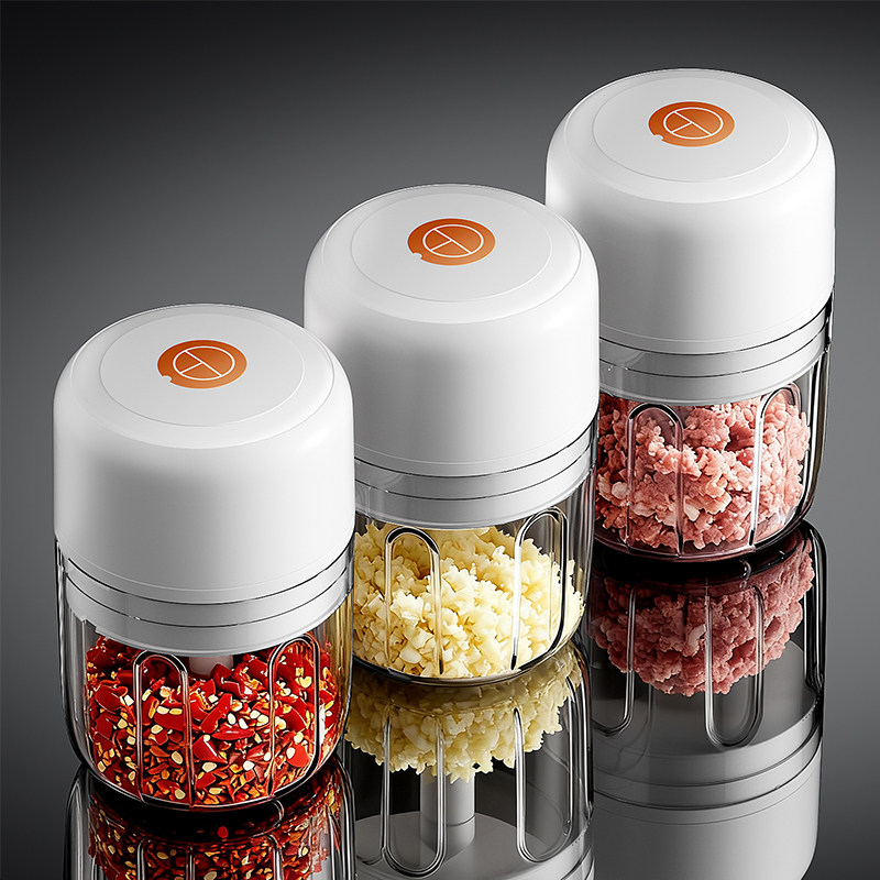 日本蒜泥神器电动捣蒜器家用无线打蒜搅碎机蒜末佐料粉碎器压蒜蓉