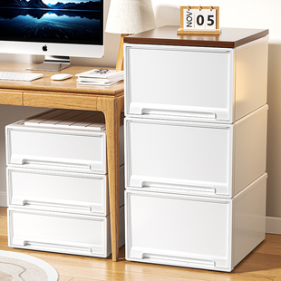 日本桌下收纳柜抽屉式办公桌工位底下储物柜电脑桌边多层置物架子