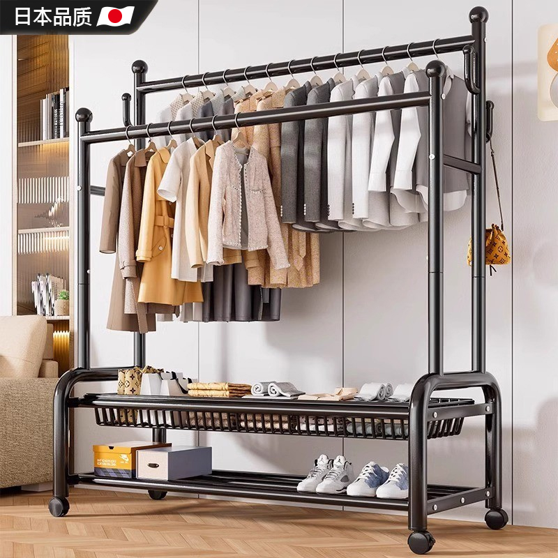日本压不弯の落地挂衣架