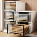 日本衣柜收纳盒整理盒收纳箱抽屉式 家用透明衣物储物柜衣服整理箱