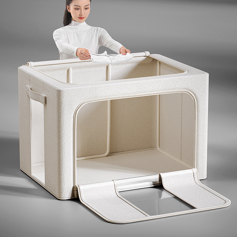 日本棉麻大容量收纳箱
