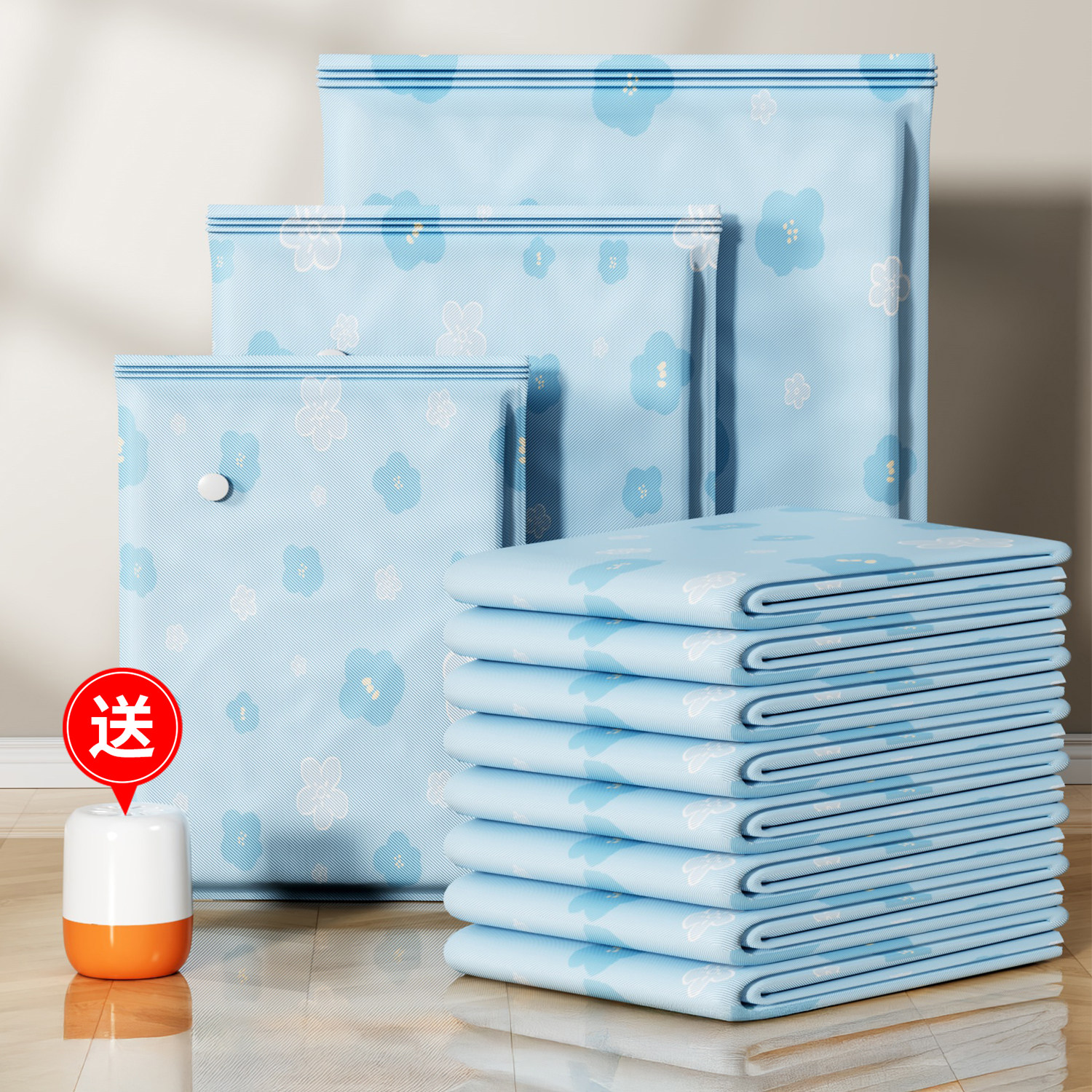 日本真空压缩袋收纳袋衣服被子专用家用牛津布羽绒服衣物棉被袋子