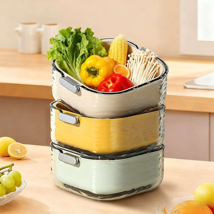 日本双层洗菜盆沥水篮六件套厨房客厅家用水果盘简约淘菜洗菜篮子,餐饮具,洗菜盆/沥水篮/漏水筛,淘宝优惠券,粉丝福利购,淘宝优惠卷