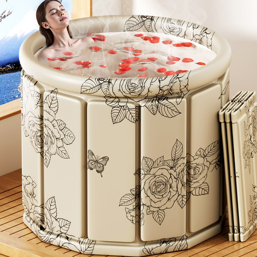 日本折叠泡澡桶大人儿童