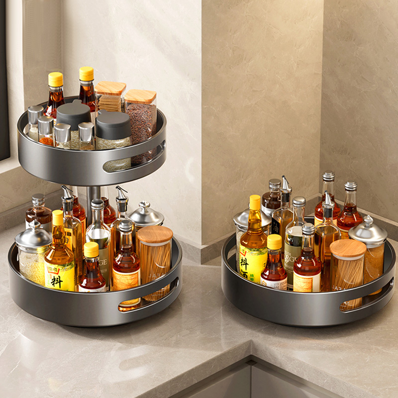 日本厨房旋转调料品置物架