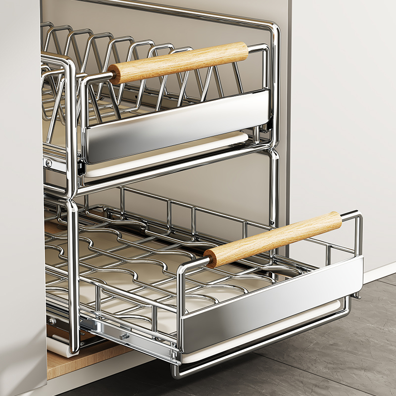日本碗碟收纳架不锈钢碗架厨房