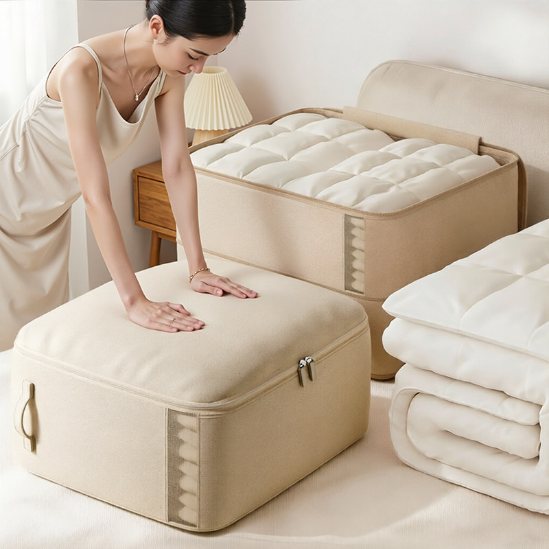 日本被子收纳袋羽绒服压缩专用收纳袋大容量棉衣服整理搬家布袋子