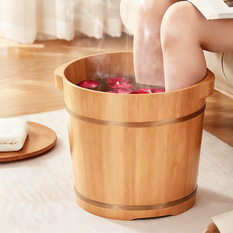 日本足浴桶木桶家用洗脚桶