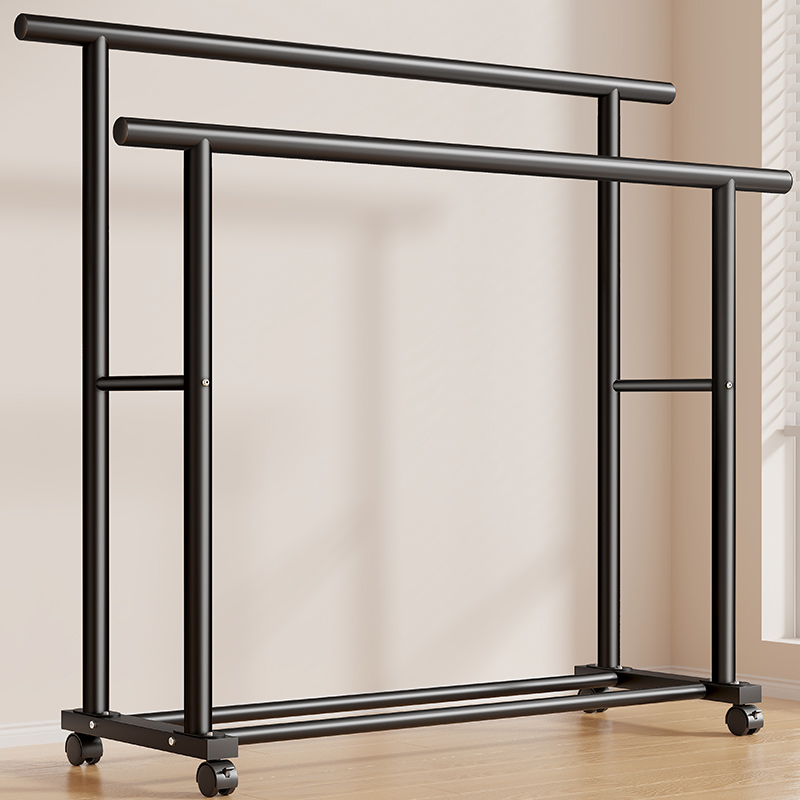 日本晾衣架落地卧室可移动衣帽架