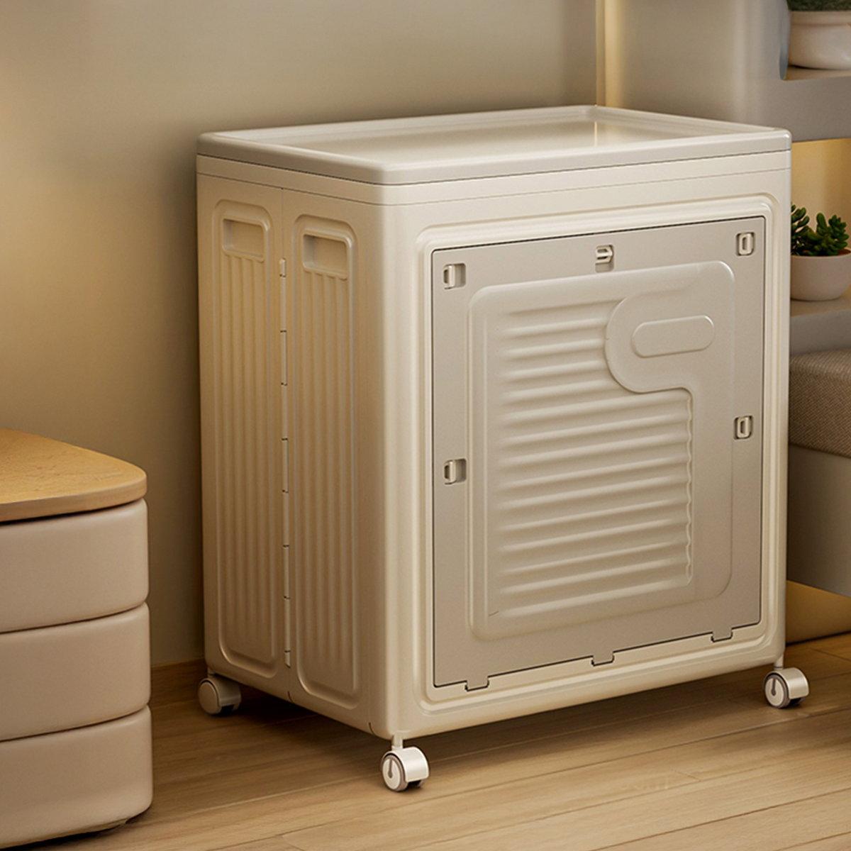 日本衣服收纳箱大容量超大家用翻盖玩具筐折叠储物柜被子整理箱子