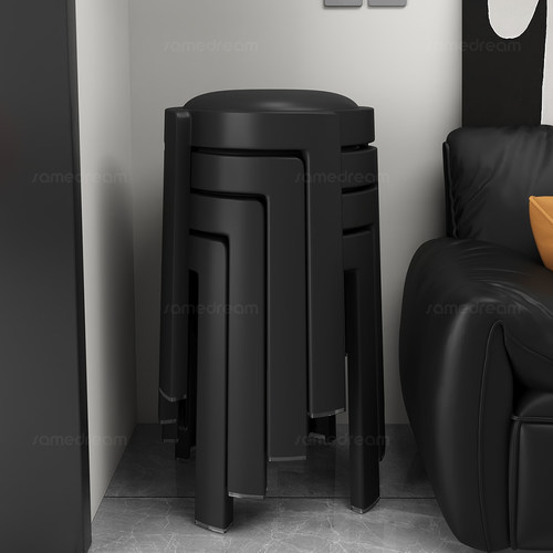 日本软包凳子可叠放家用