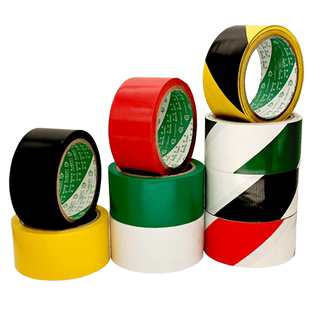 黑黄警示胶带彩色pvc地标贴防水耐磨地板警戒隔离黄黑斑马胶带