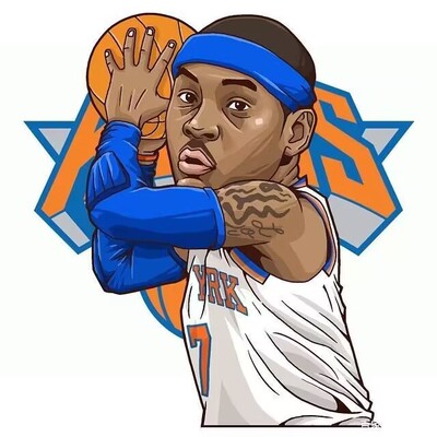 卡梅隆·安东尼7号球衣00号城市小甜瓜篮球服Carmelo Anthony