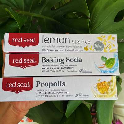 新西兰进口REDSEAL红印牙膏护牙龈不含氟孕妇清新口气无氟烟民