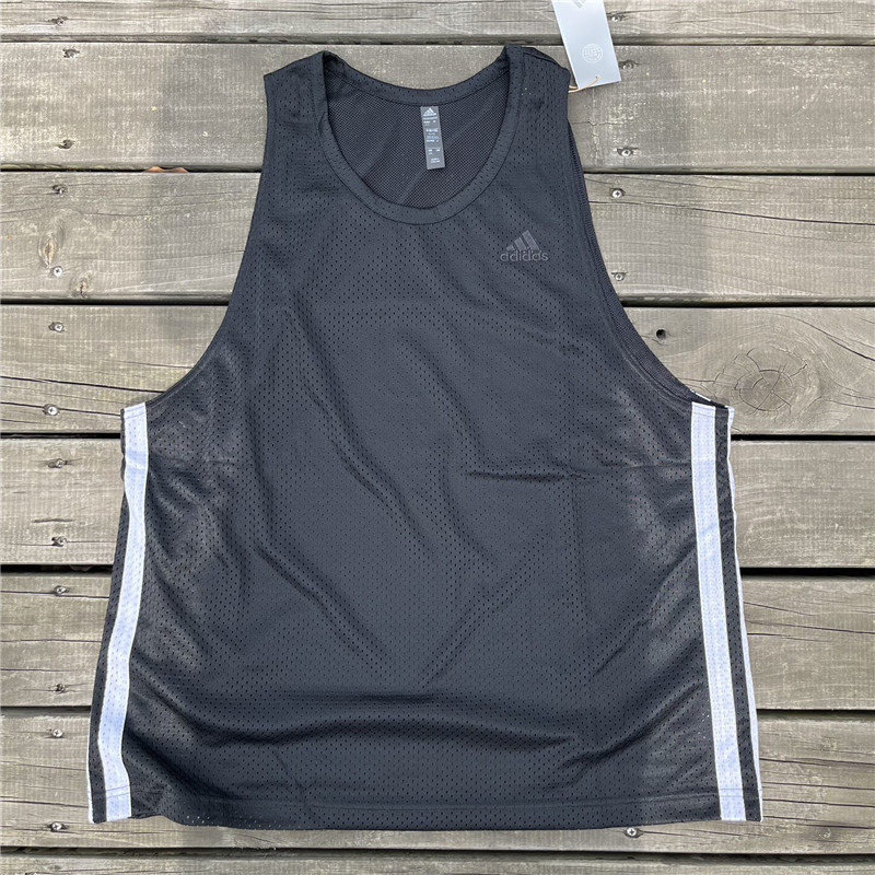 Adidas/阿迪达斯背心男夏季篮球网眼运动篮球速干无袖T恤衫GK8410
