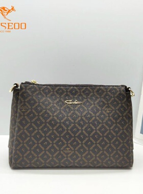 SEOSEOO九州袋鼠女包正品2025新款爆款印花妈妈包单肩斜挎包78427