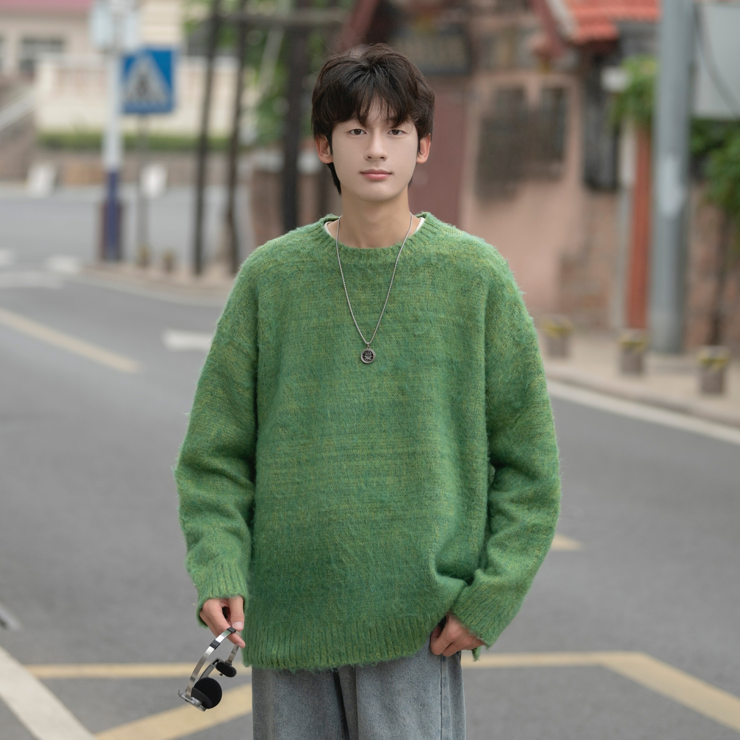 814-1-M301-P78控98刷毛毛衣针织衫（74%腈纶22%涤纶4%氨纶），男装针织衫/毛衣，星座814-1