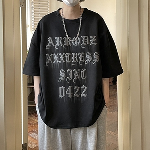 潮立体发泡字母印花美式短袖T恤男女 814-1-T417-P38 (棉图片