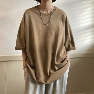 水洗渐变做旧短袖T恤男女 814-1-T2318-P40 59 （棉）图片