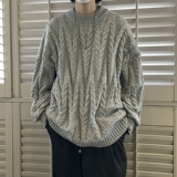 麻花圆领毛衣百搭针织衫男女潮814-1-M406-P68(聚酯纤维），男装针织衫/毛衣，星座814-1