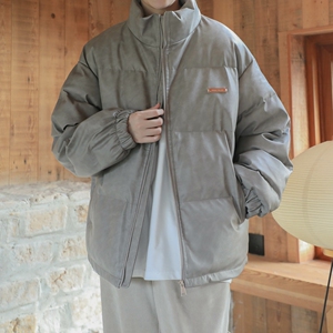 814-1-MF22-P158 188 水洗做旧PU皮棉服（100聚酯纤维）图片