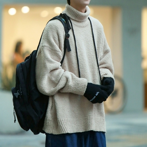 毛圈绒高领纯色毛衣针织衫814-1-M778-P78 （100聚酯纤维），男装针织衫/毛衣，星座814-1