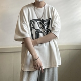 高品质克重230美式印花短袖T恤814-1-T98-P45控59（100&棉），男装T恤，星座814-1