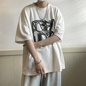 高品质 克重230美式印花短袖T恤 814-1-T98-P45 控59（100&棉）图片