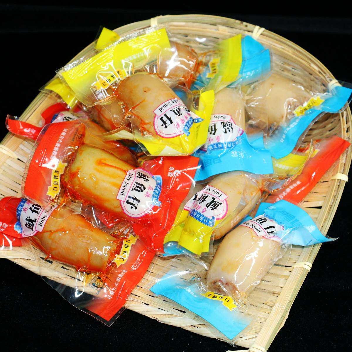 大连东霖香辣原味麻辣烧烤鱿鱼仔墨鱼仔带籽新日期鱿鱼籽