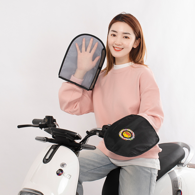 夏季电动车防晒手套女护手罩挡风