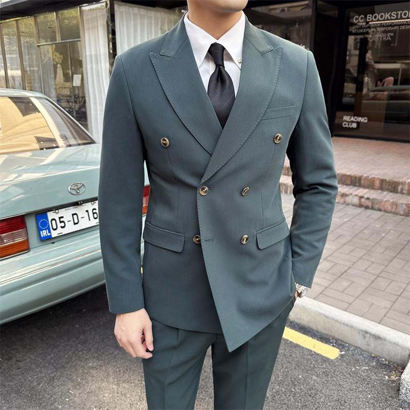 306B-2-SJT7722-P3052025秋冬英伦时尚男士西服三件套装结婚礼服,男装西服,星座507A（原星座306B-2）