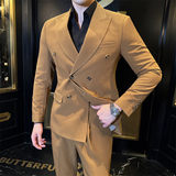 主推款306B-2-T7722-P2452024英伦绅士西服两件套装双排扣西装，男装西服套装，星座507A（原星座306B-2）