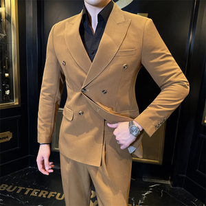 主推款 306B-2-T7722-P245 2024英伦绅士西服两件套装双排扣西装图片