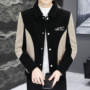 306B-2-K826-P110 2025秋冬男士灯芯绒时尚撞色夹克休闲百搭外套图片